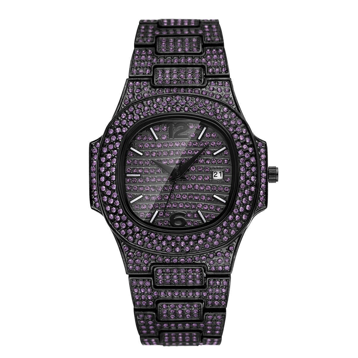 Missfox Hip-Hop Diamond Quartz Watch