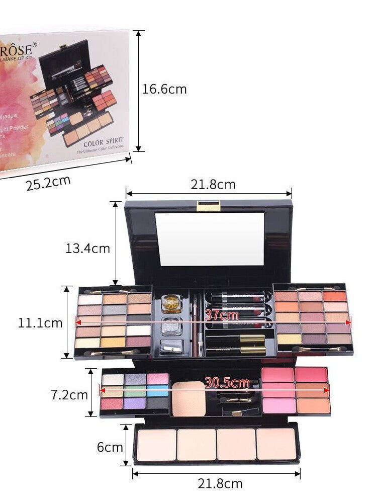 Missrose Multifunctional Makeup Box with Eyeshadow Lipstick Blush