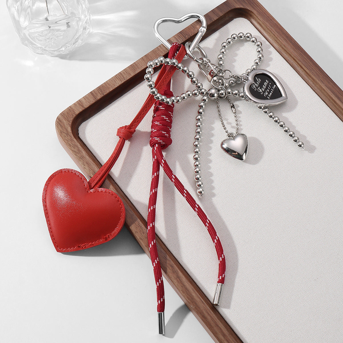 Miu Style Beaded Bow Keychain