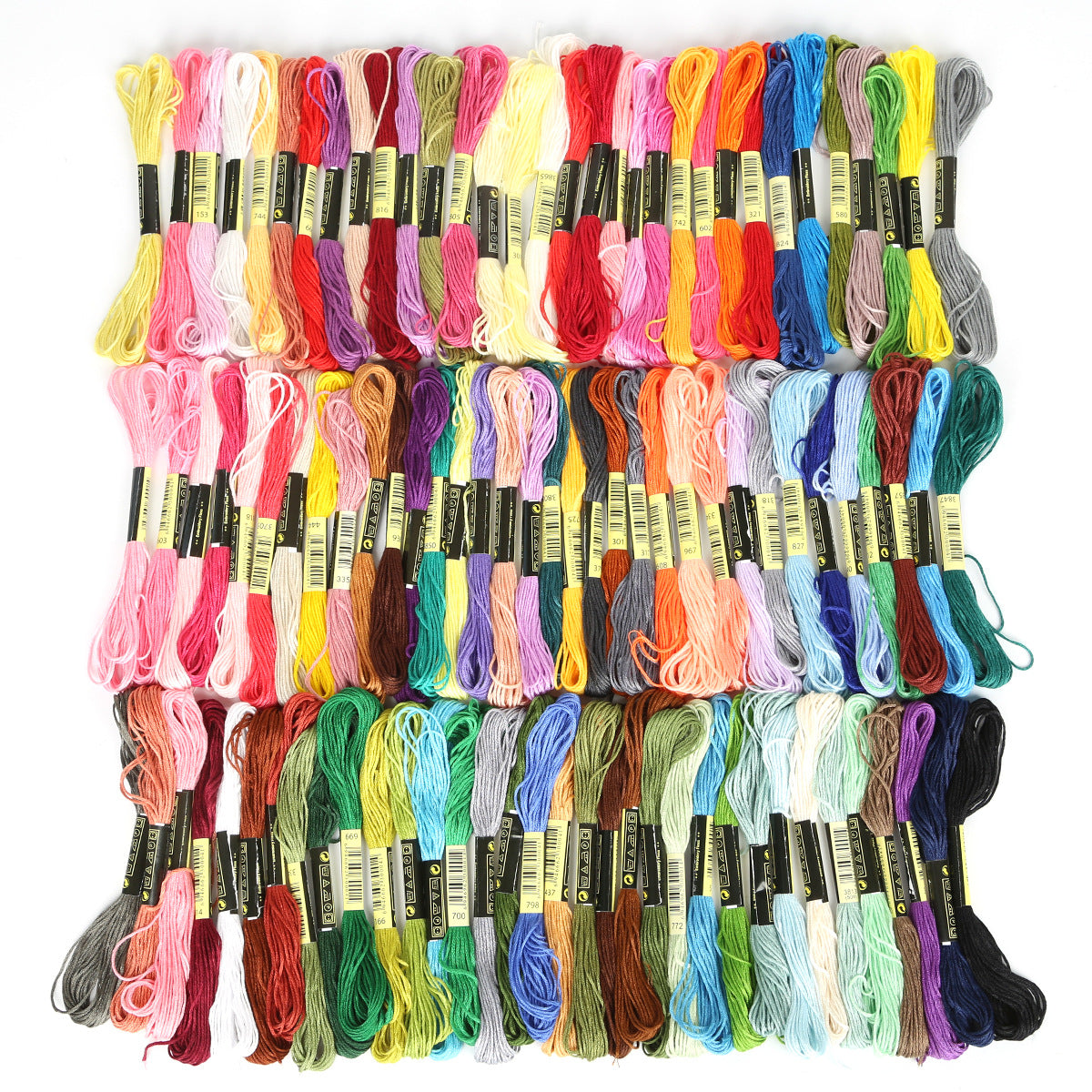 Mixed cross-stitch thread matching and replacement