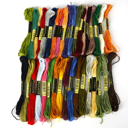 Mixed cross-stitch thread matching and replacement