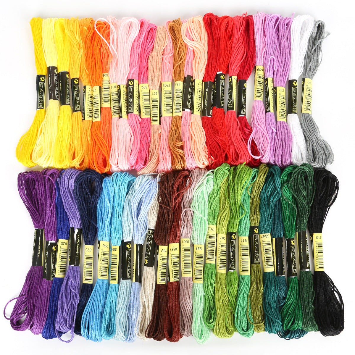 Mixed cross-stitch thread matching and replacement