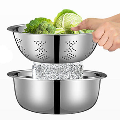 Mixing Bowl Set with Draining Basket