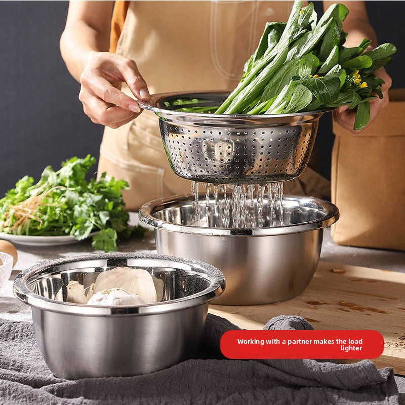 Mixing Bowl Set with Draining Basket