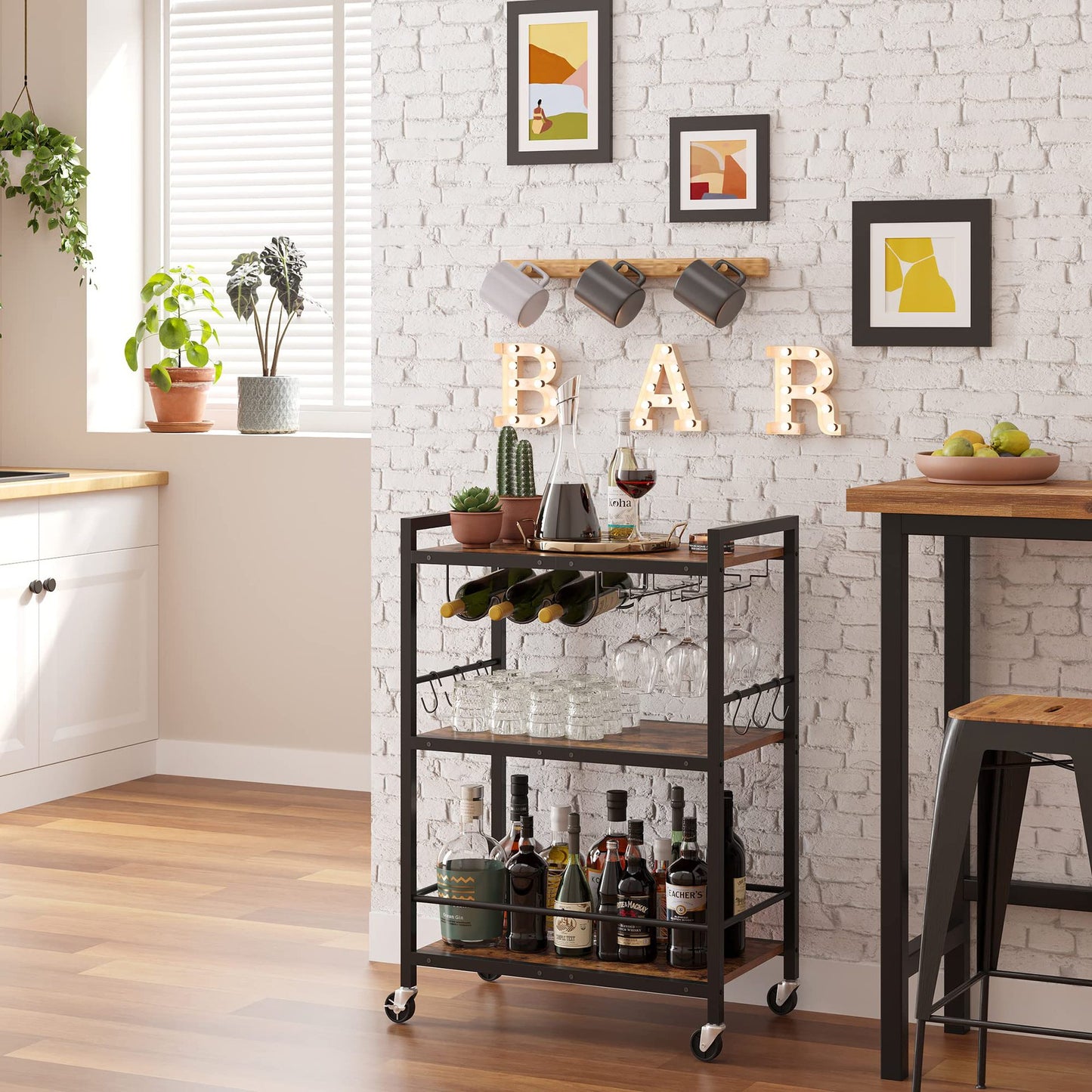 Mobile Multifunctional Wine Rack