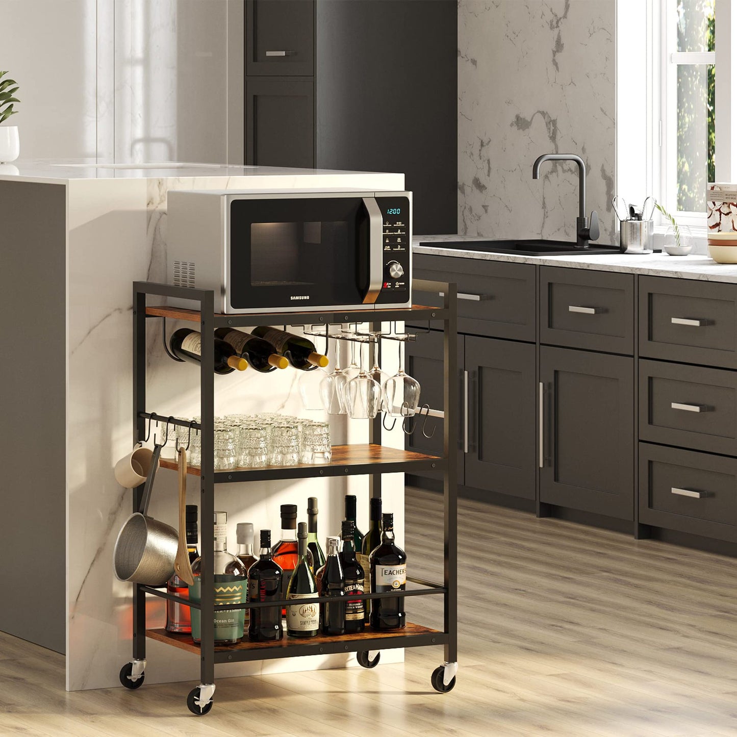 Mobile Multifunctional Wine Rack