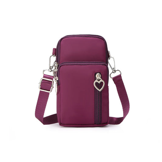 Mobile phone bag with a cross-body strap for women