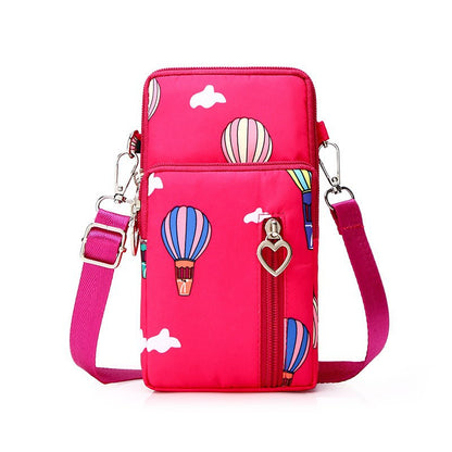 Mobile phone bag with a cross-body strap for women