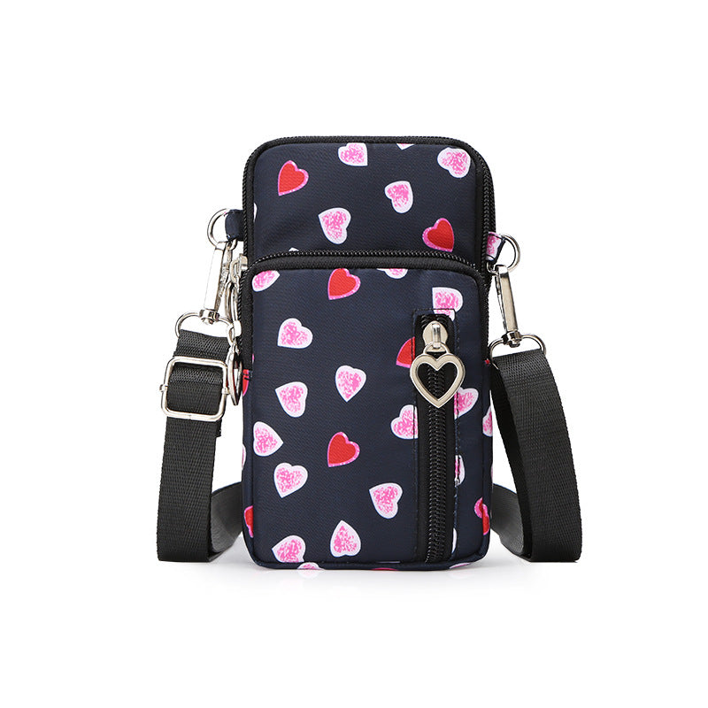 Mobile phone bag with a cross-body strap for women