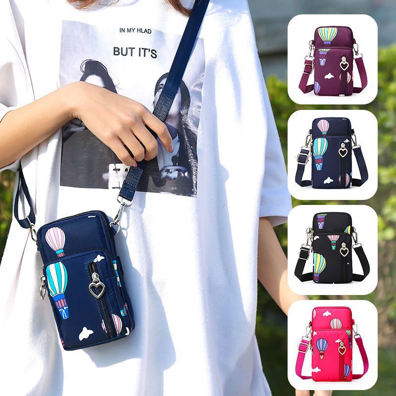 Mobile phone bag with a cross-body strap for women