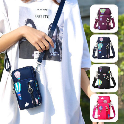 Mobile phone bag with a cross-body strap for women
