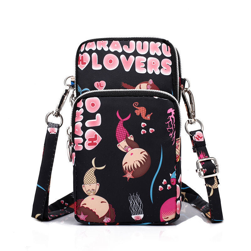 Mobile phone bag with a cross-body strap for women