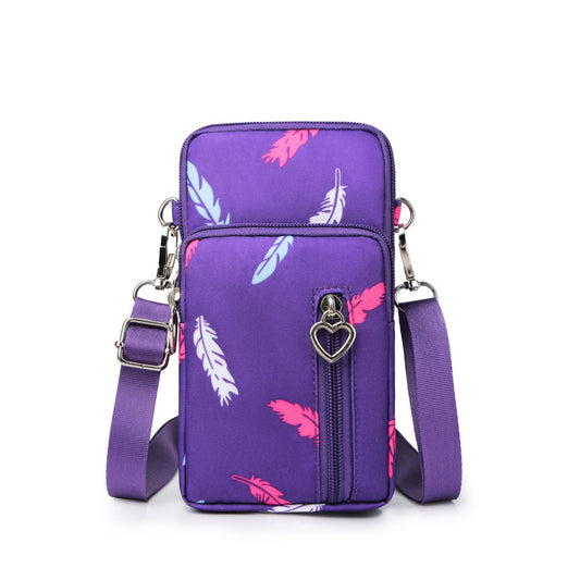 Mobile phone bag with a cross-body strap for women
