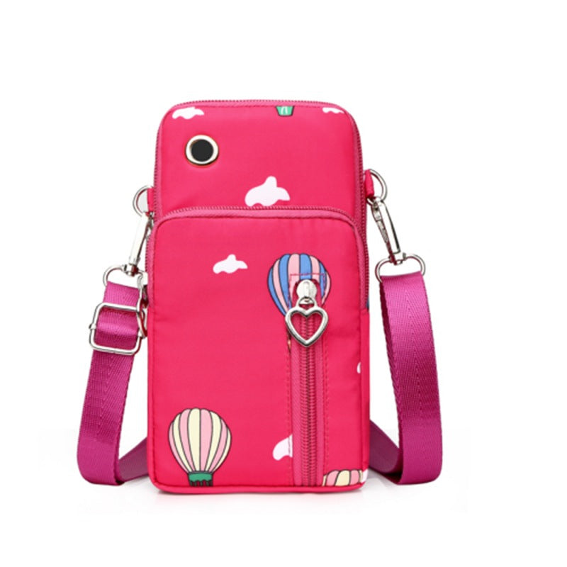 Mobile phone bag with a cross-body strap for women