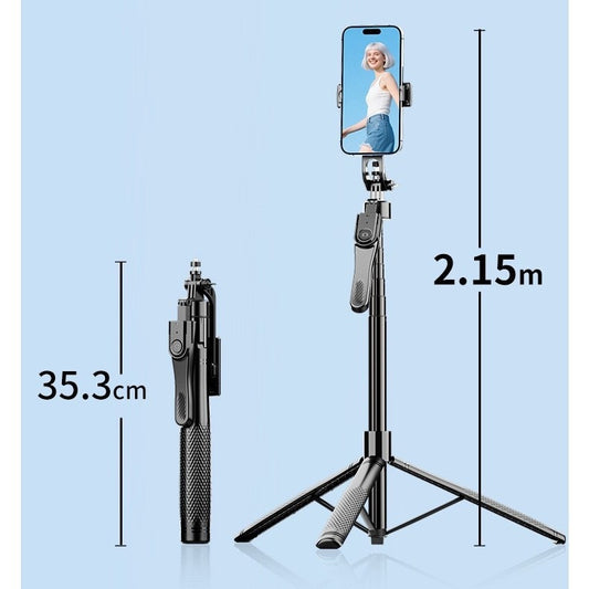 Mobile Phone Bluetooth Remote Control Tripod Selfie Stick Four-Axis Handheld Stabilizer