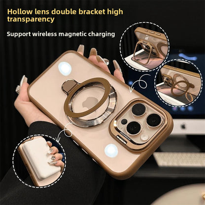 Mobile phone case new double bracket magnetic