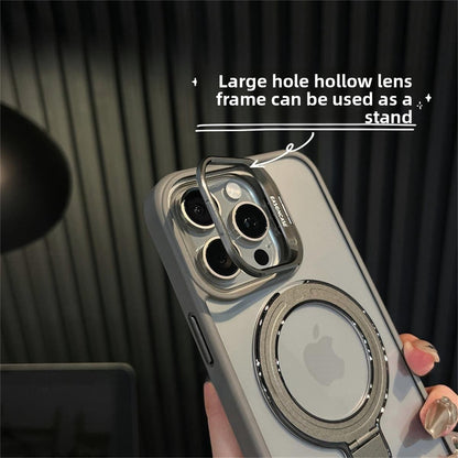 Mobile phone case new double bracket magnetic