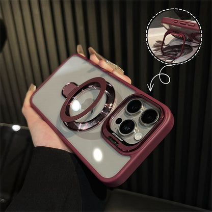 Mobile phone case new double bracket magnetic