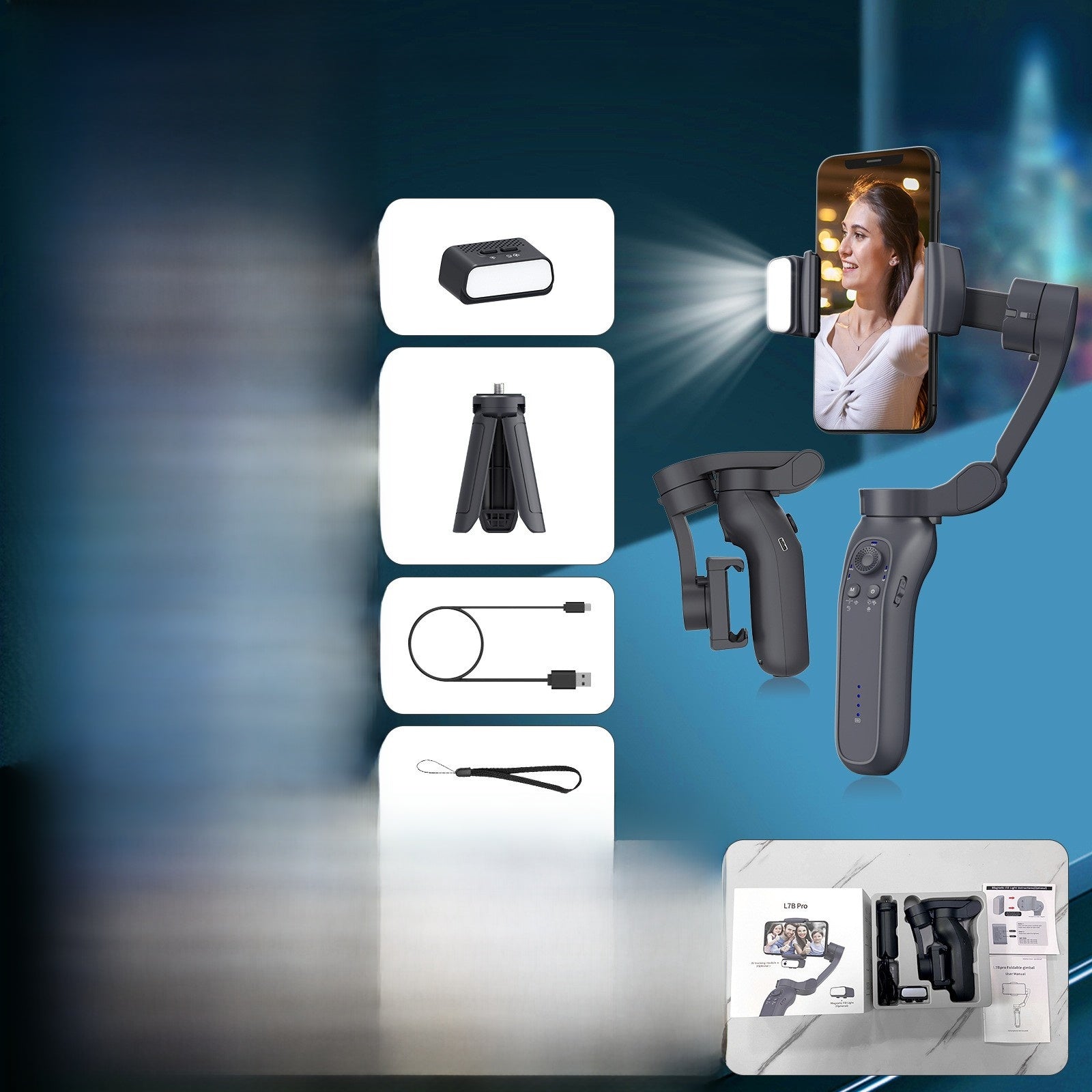 Mobile phone gimbal follow-up device