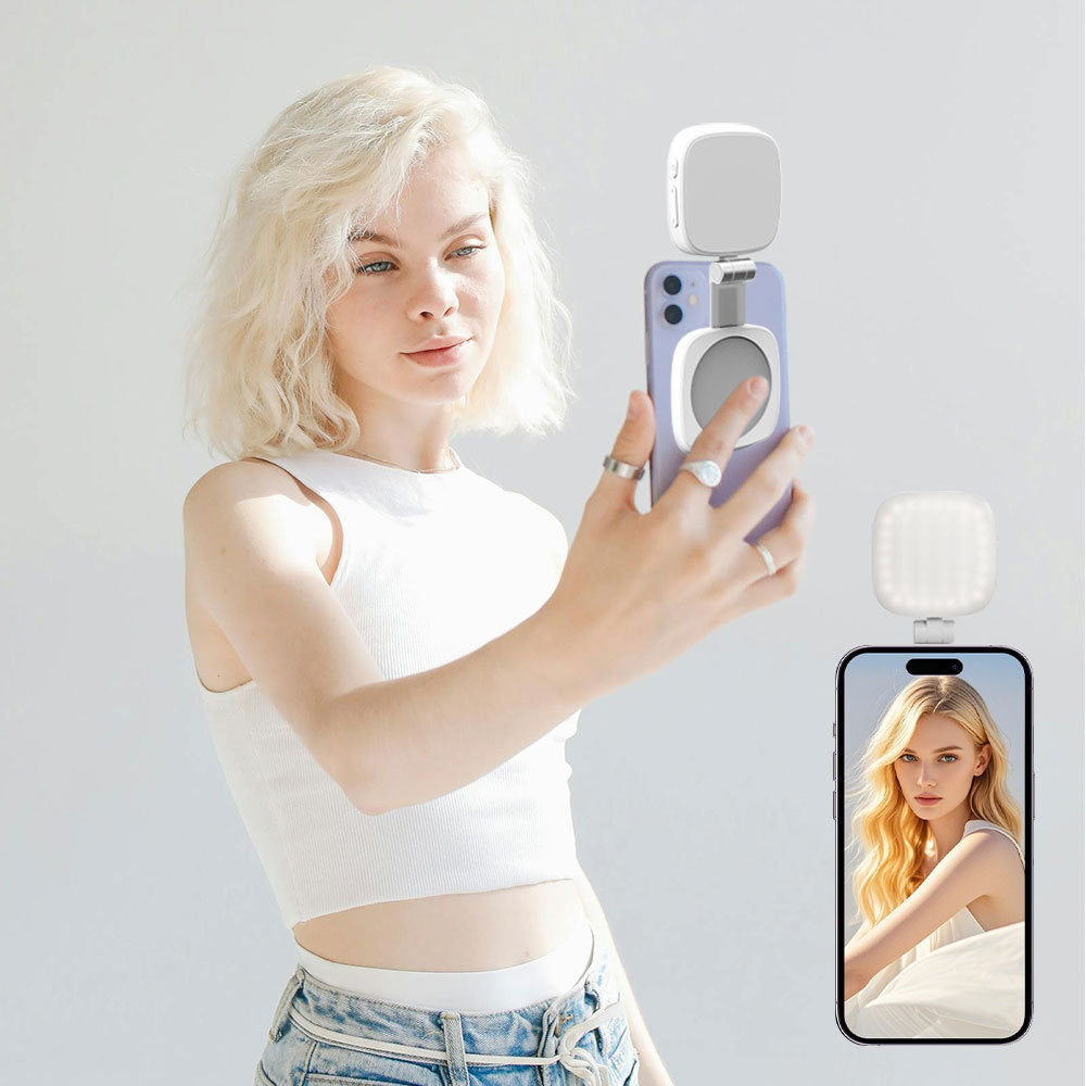 Mobile Phone Selfie Fill Light with Makeup Mirror