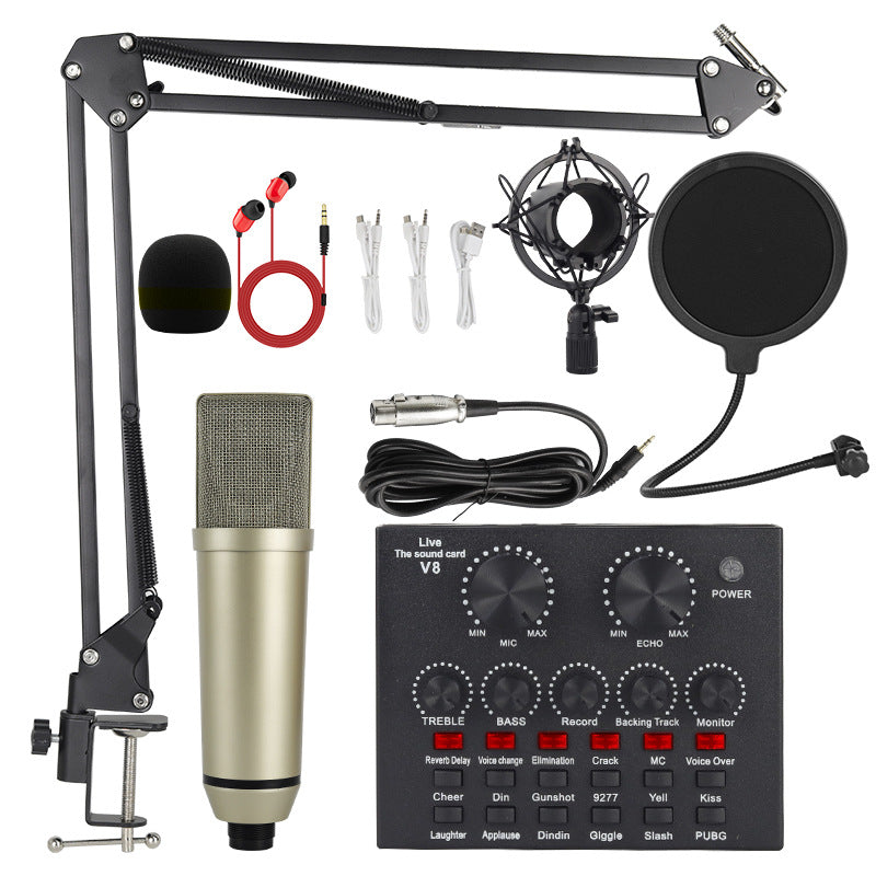 Mobile phone sound card English podcast equipment kit