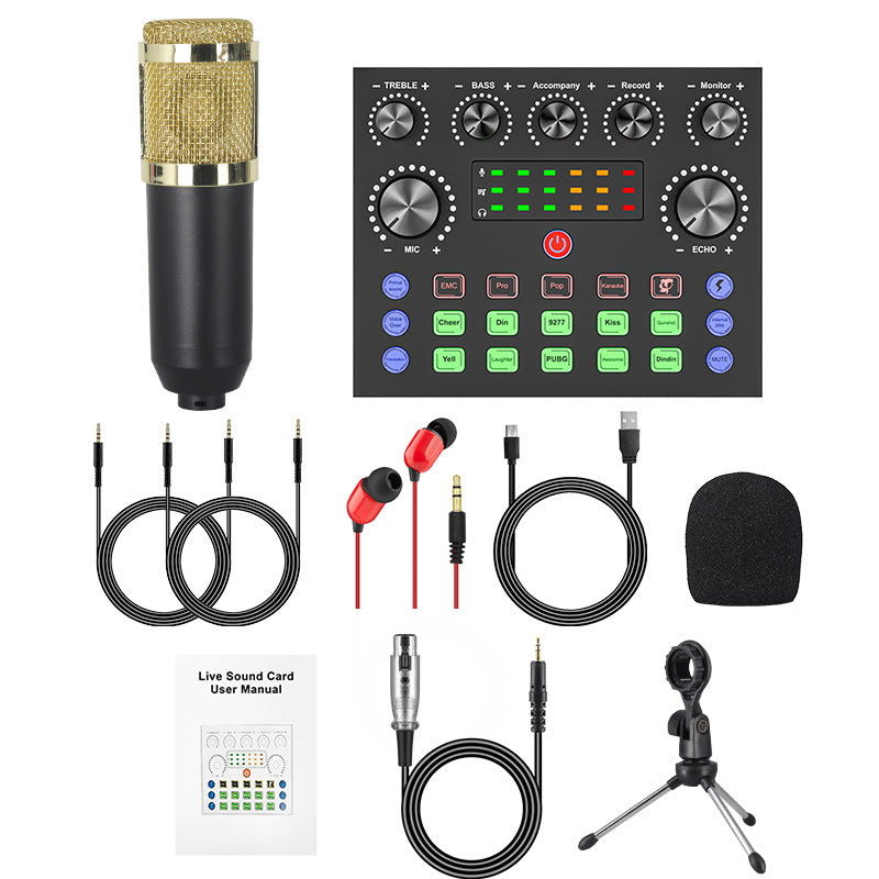 Mobile phone sound card English podcast equipment kit