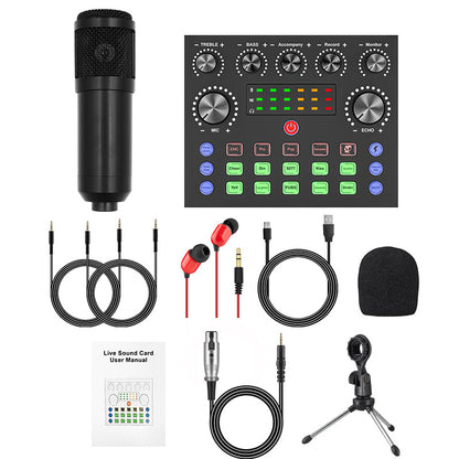 Mobile phone sound card English podcast equipment kit
