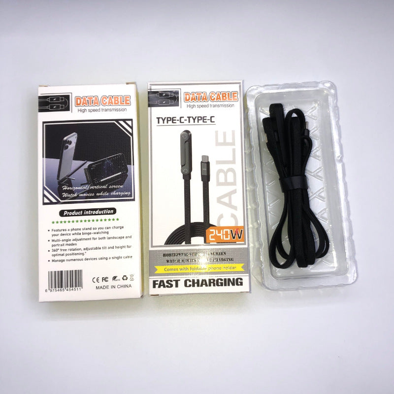 Mobile Phone Stand with Elbow Charging Cable