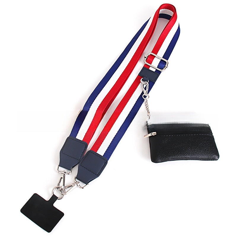 Mobile phone wide shoulder strap crossbody shoulder strap