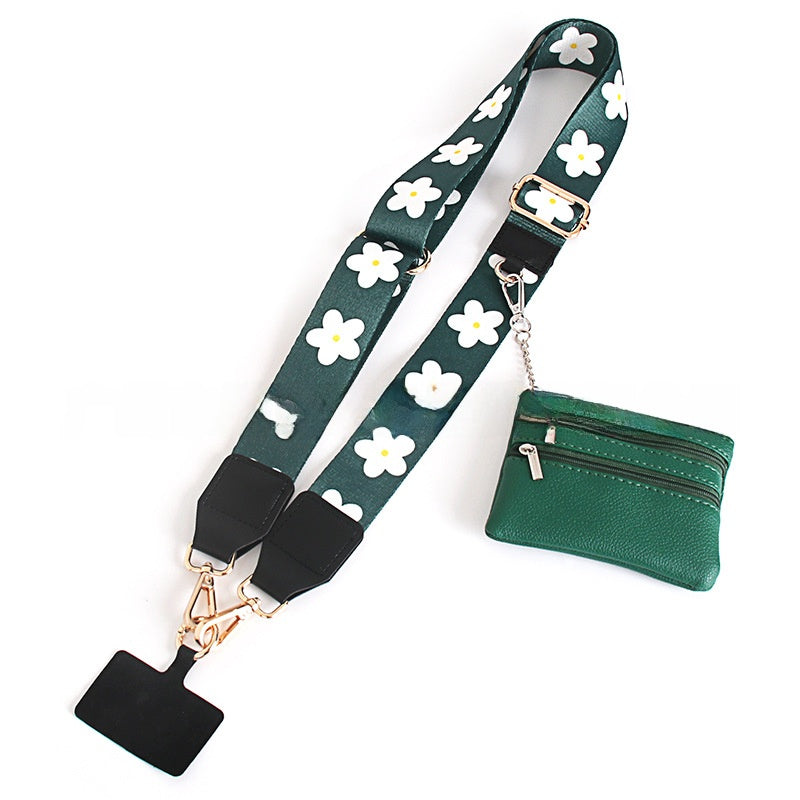 Mobile phone wide shoulder strap crossbody shoulder strap
