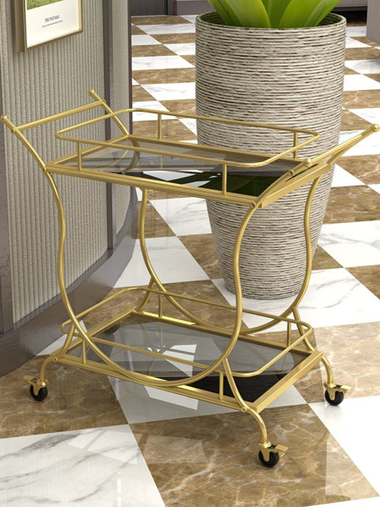 Mobile Service Trolley with Storage Shelves