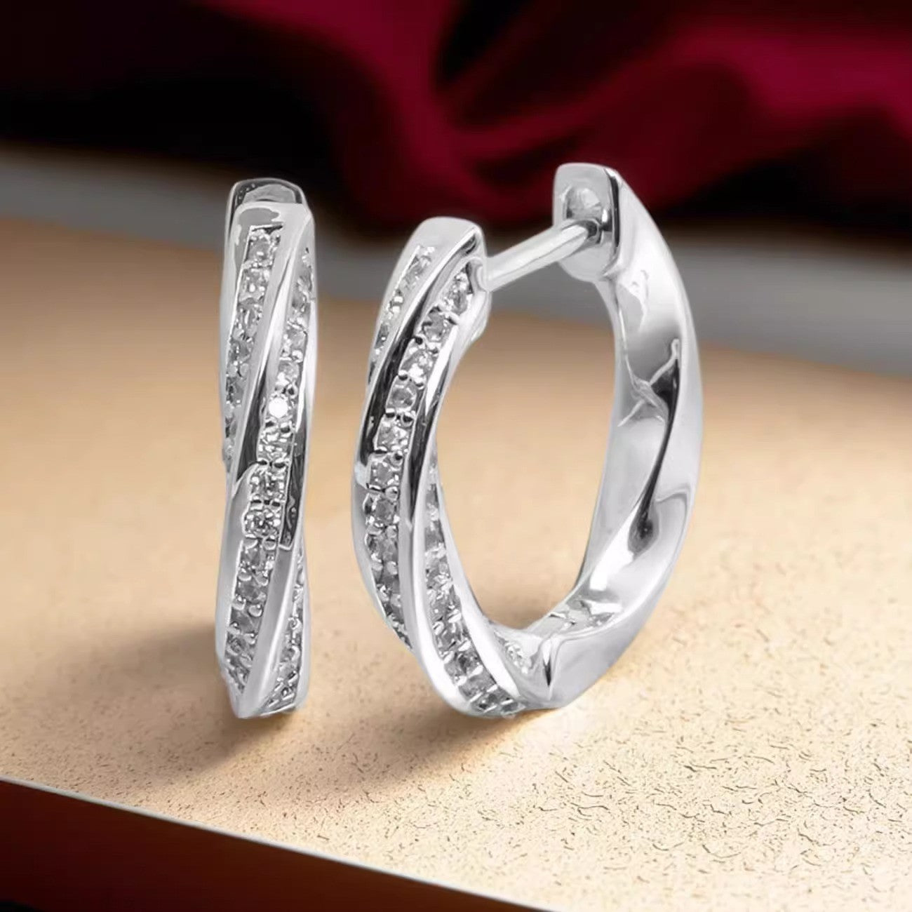 Mobius Zircon Earrings