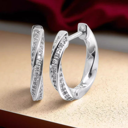 Mobius Zircon Earrings
