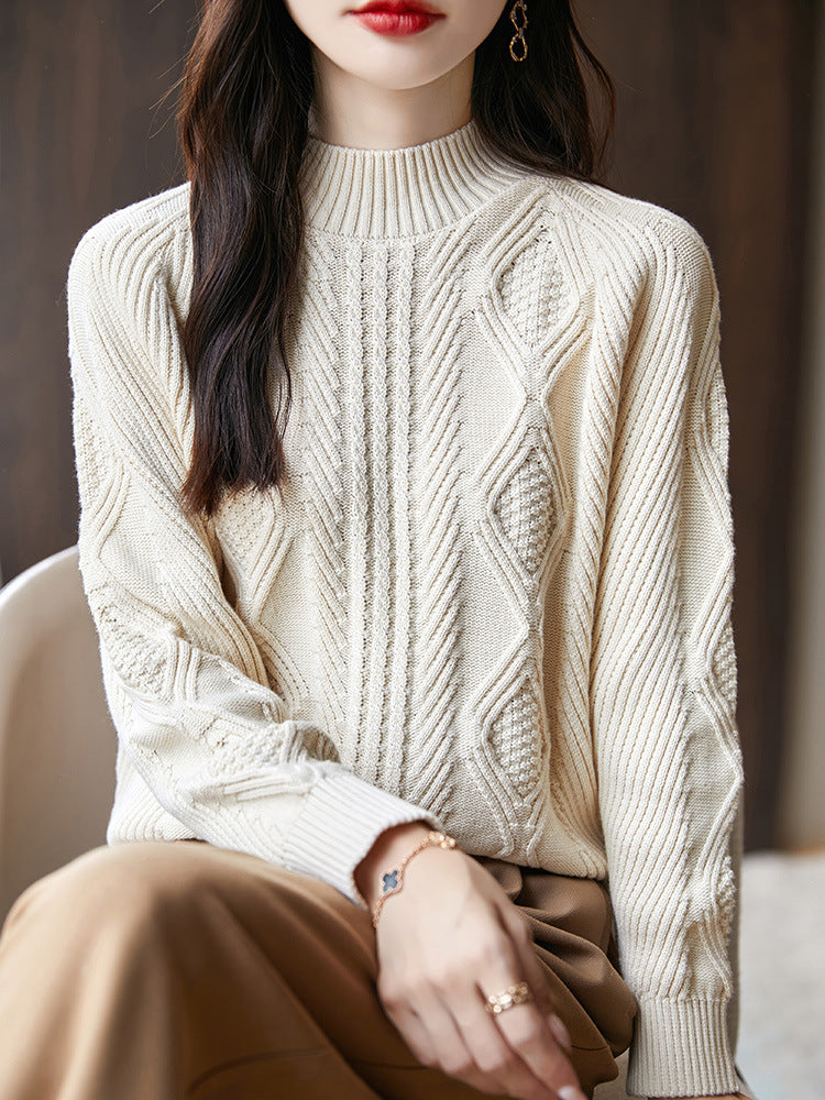 mock-neck sweater