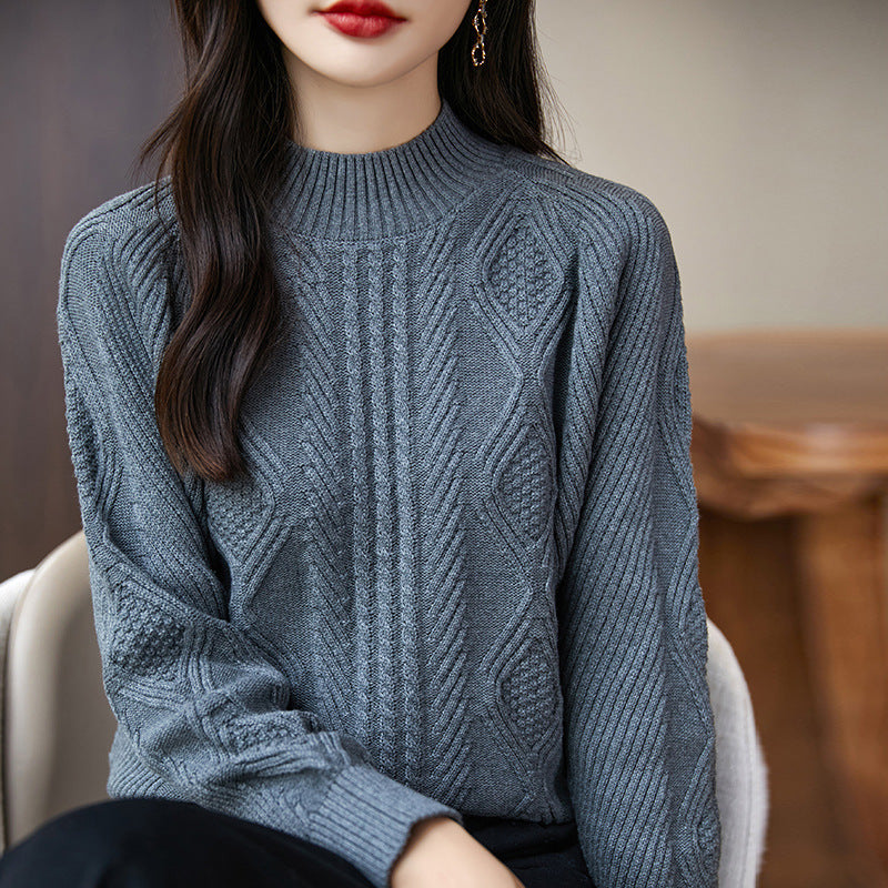 mock-neck sweater