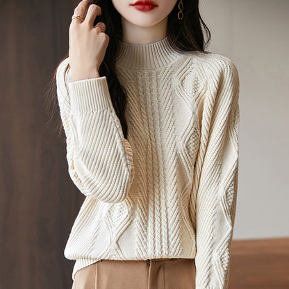 mock-neck sweater