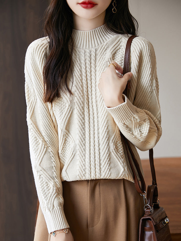 mock-neck sweater
