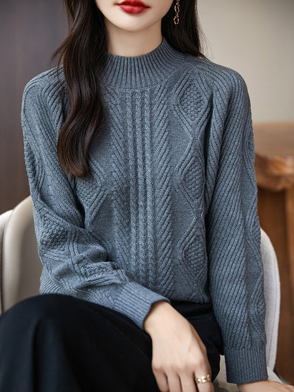 mock-neck sweater