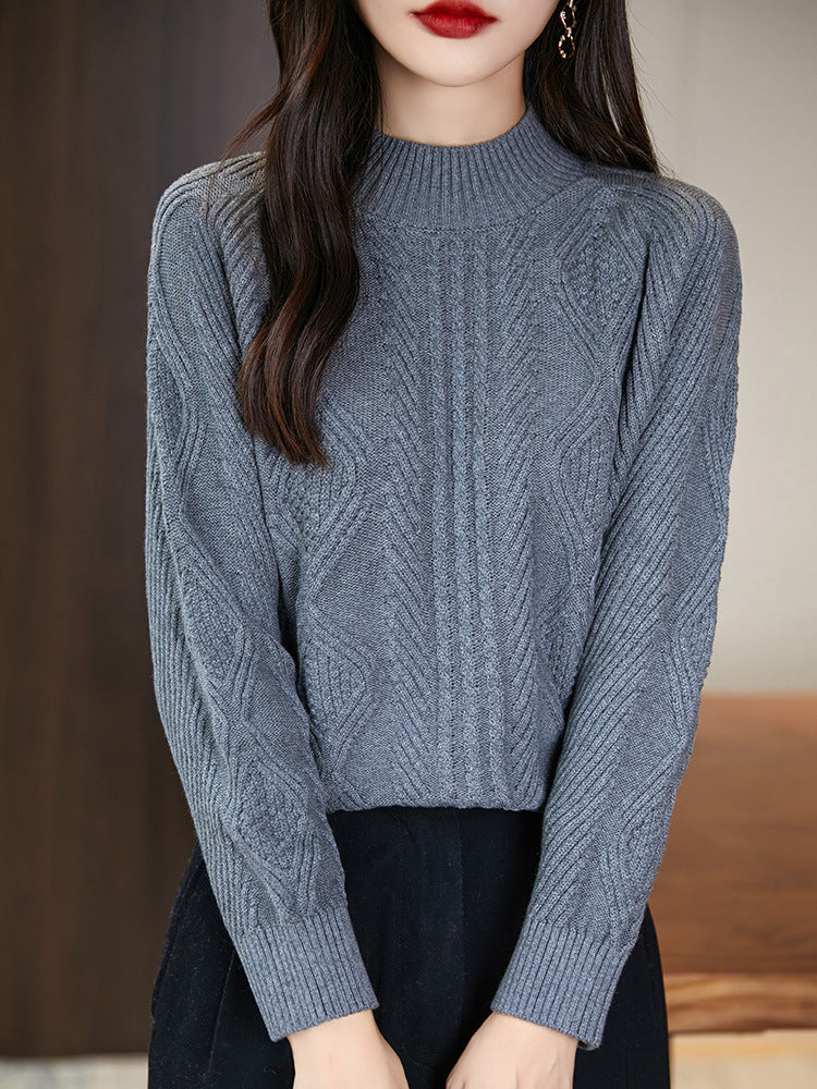 mock-neck sweater