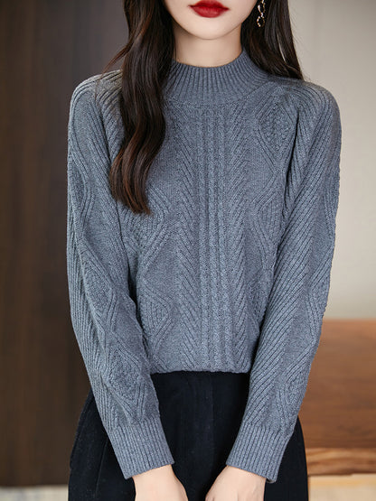 mock-neck sweater