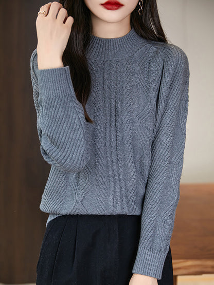 mock-neck sweater