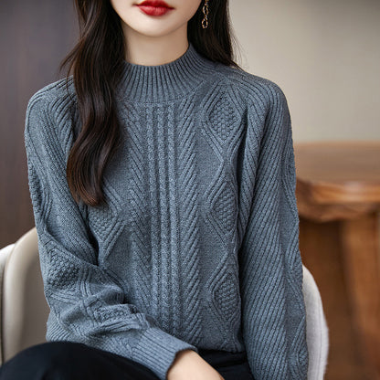 mock-neck sweater