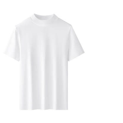 Modal Half High Collar Short Sleeve T-shirt