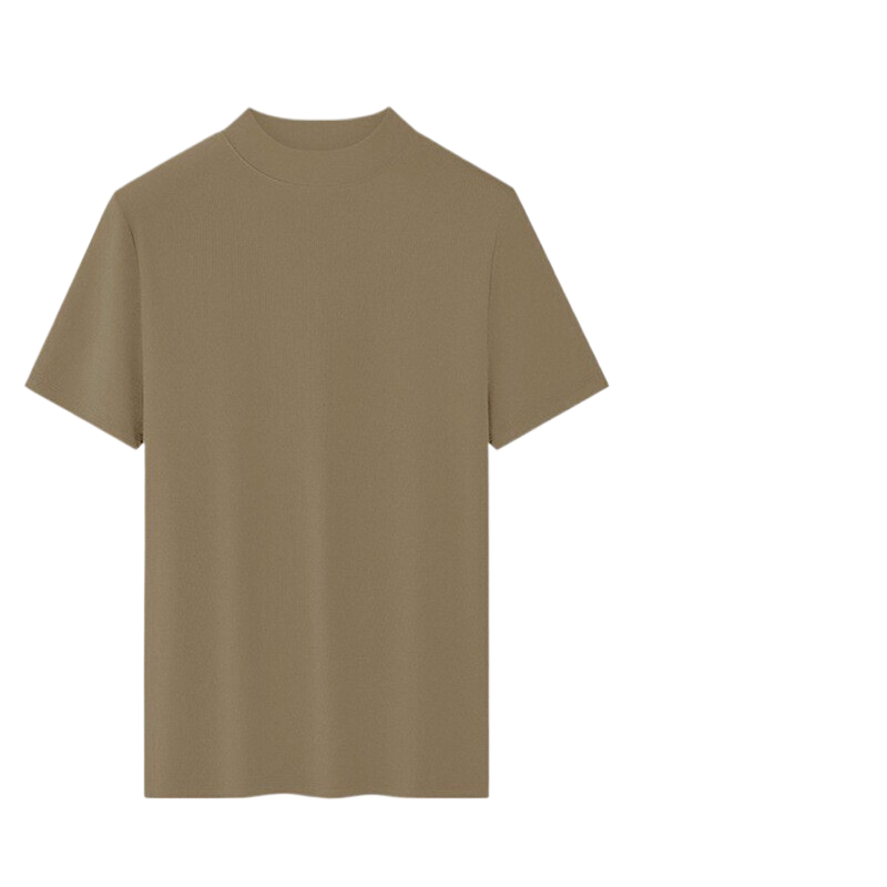Modal Half High Collar Short Sleeve T-shirt