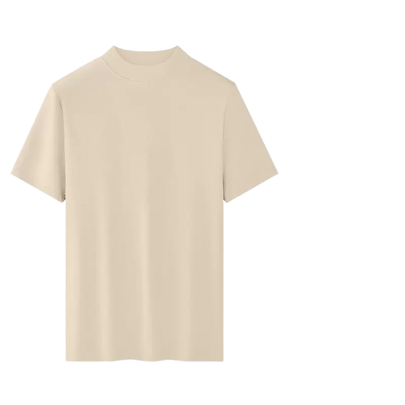 Modal Half High Collar Short Sleeve T-shirt