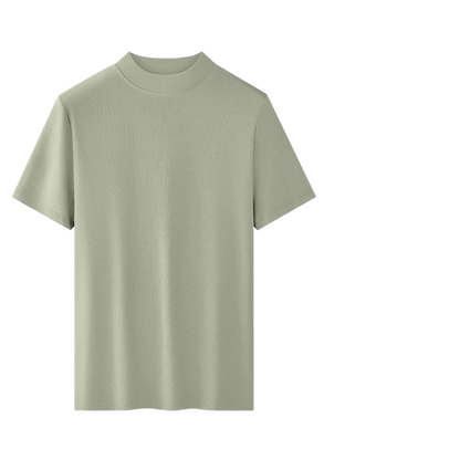 Modal Half High Collar Short Sleeve T-shirt