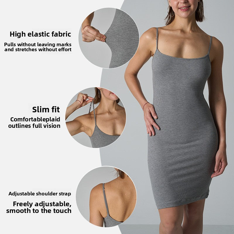 Modal Ribbed Sleeveless Slim Dress