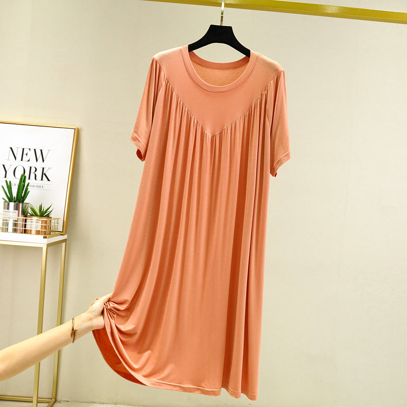 Modal short-sleeved nightgown