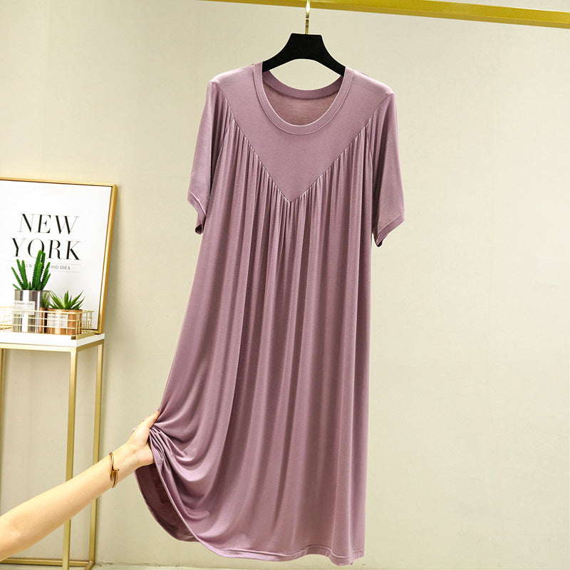 Modal short-sleeved nightgown