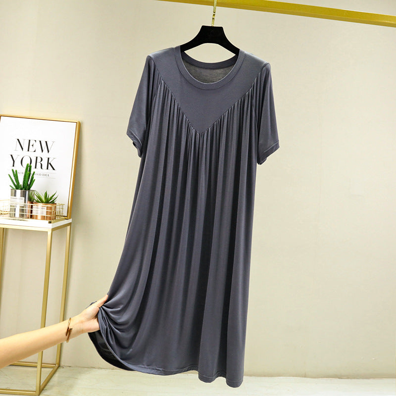 Modal short-sleeved nightgown